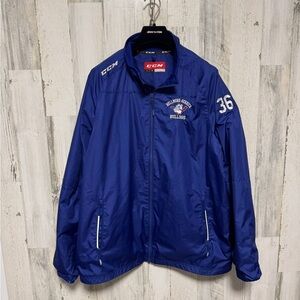 CCM Blue Windbreaker High Collar Lightweight Jacket